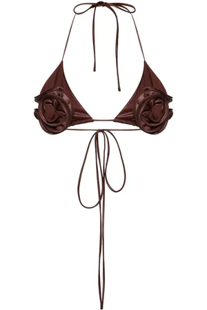 MAGDA BUTRYM Floral triangle bikini top