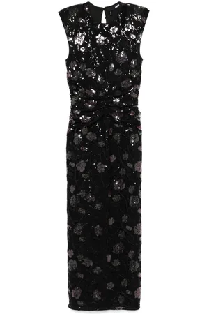 ROTATE Lace midi dress