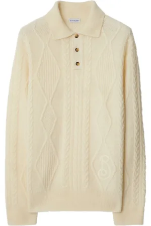 Burberry Aran-knit polo shirt