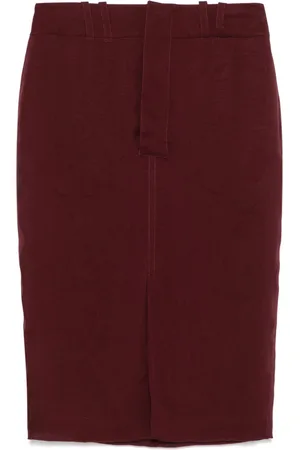 Saint Laurent Silk crepe pencil skirt