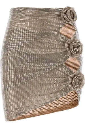 GIUSEPPE DI MORABITO Rhinestone-embellished tulle mini skirt