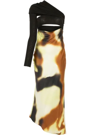 Nanushka Draped-detail open-back midi dress