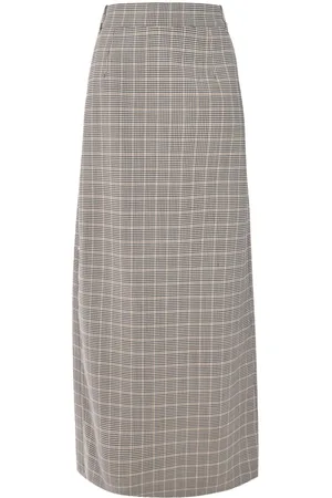 Paco rabanne Checked midi skirt