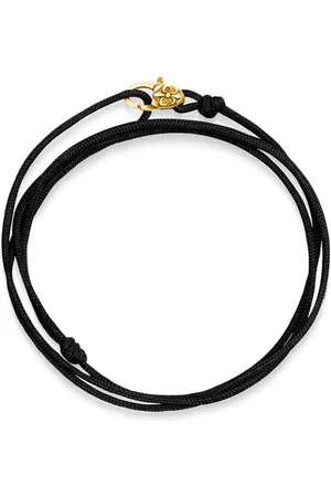 Nialaya Fleur-de-Lis embossed cord bracelet
