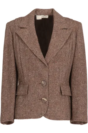 VALENTINO GARAVANI 1980 herringbone wool jacket