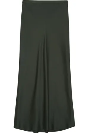 ANINE BING Bar silk midi skirt