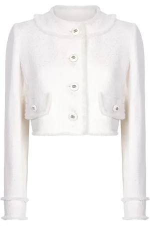 Dolce & Gabbana Frayed cropped jacket