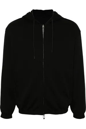 Emporio Armani Zipped drawstring hoodie
