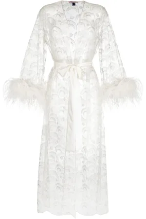 Gilda & Pearl Champagne In Venice embroidered robe