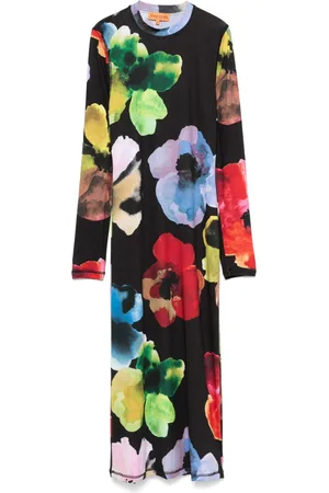 STINE GOYA Watercolour Bloom midi dress