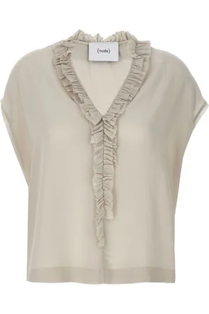 NUDE Ruffled silk blouse