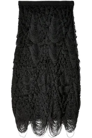 Salvatore Ferragamo Weaved fringed skirt