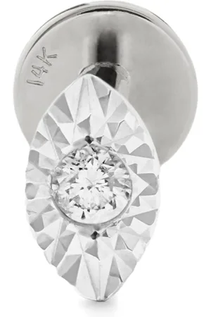 Monica Vinader 14kt white gold diamond single earring