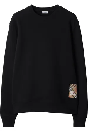 Burberry Check-patch cotton sweatshirt