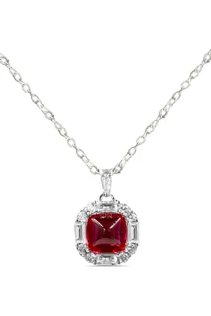 Juwelina Paris Sugarloaf Ruby necklace