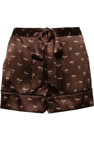 Kiki de Montparnasse Silk tie-up pyjama shorts