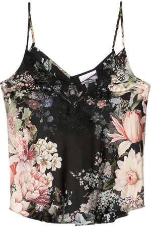 Camilla Lace-trim V-neck top