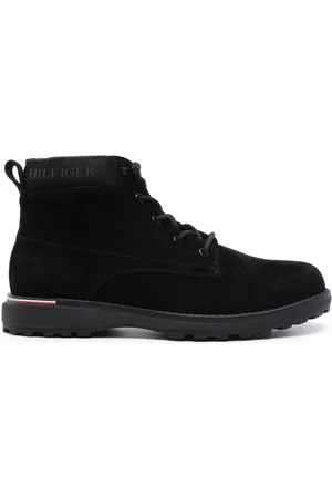 Tommy Hilfiger Logo-jacquard suede boots