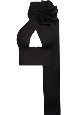 AREA Flower Corsage halter top