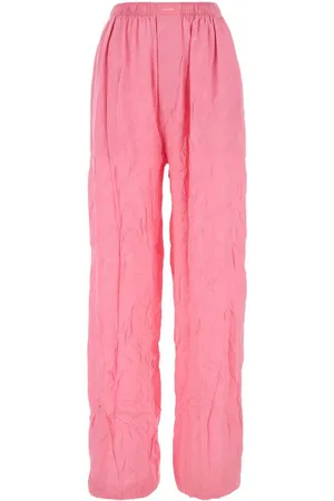 Balenciaga Logo-jacquard wide-leg silk trousers