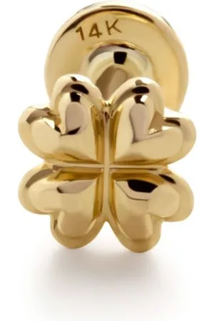 Monica Vinader 14kt yellow Clover single earring