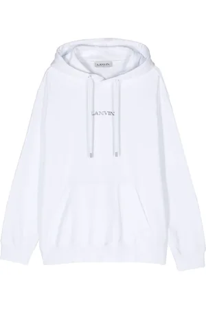 Lanvin Logo-embroidered cotton hoodie