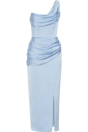 RACHEL GILBERT Duke draped-detailed midi dress