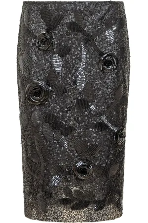 Des Phemmes Sequin-embellished midi skirt