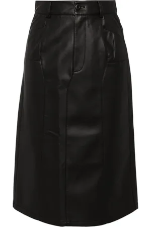 Izzue Faux leather midi skirt