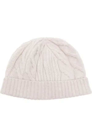 N.PEAL Cable rib beanie hat