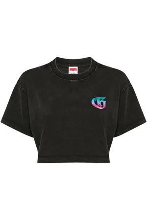 Ground Zero Logo-print cropped T-shirt