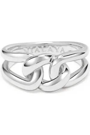 Nialaya Logo-engraved knotted ring
