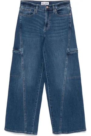 DKNY High-rise wide-leg jeans