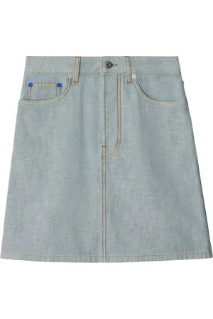 Burberry EKD-jacquard denim skirt