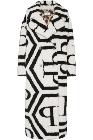 Philipp Plein Monogram faux-fur coat