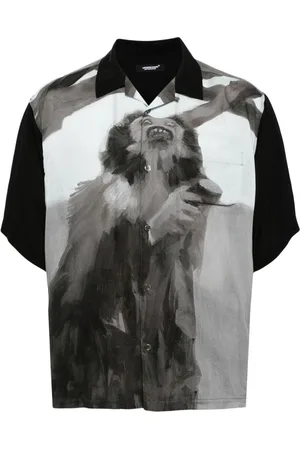 UNDERCOVER Short-sleeved illustration-print shirt