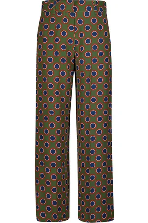 Paula Printed silk trousers