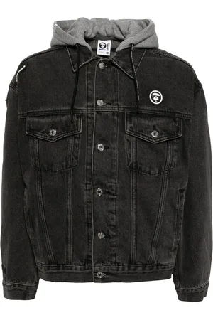A Bathing Ape Logo-patch hooded jacket