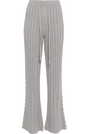 Twin-Set Cable-knit flared trousers
