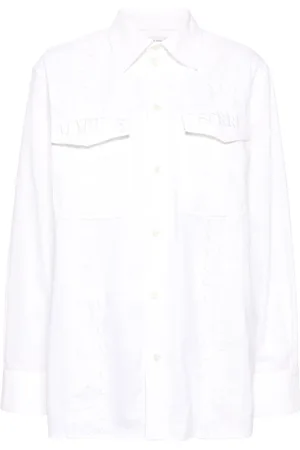 Marine Serre Upcycled twin pocket shirt