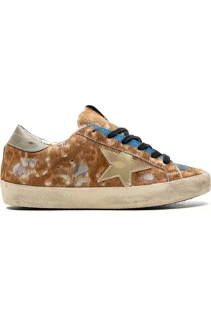 Golden Goose Super-Star "Leo Hazelnut/Light Grey/Gold/Grey/Blue" sneakers