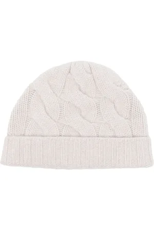 N.PEAL Chucky cable cashmere beanie