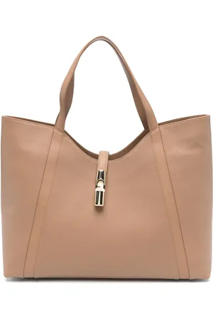 Furla XL leather tote bag