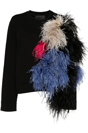 LOULOU Feather-detail sweatshirt