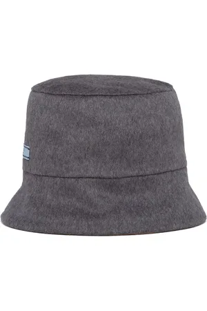 Prada Logo-patch cashmere bucket hat