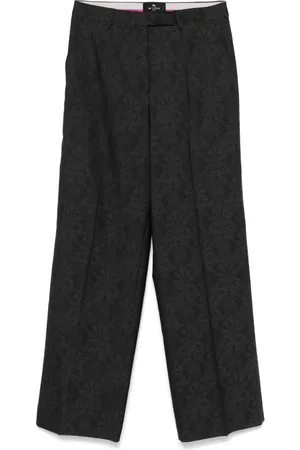Etro Patterned-jacquard trousers