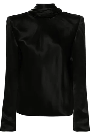 Saint Laurent Draped-detailing blouse