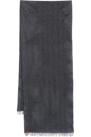 CANALI Herringbone cashmere scarf