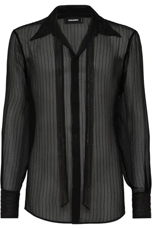 Dsquared2 Crystal-embellished sheer shirt
