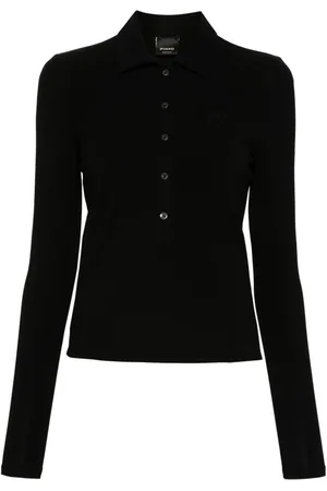 Pinko Love Birds embroidery polo top